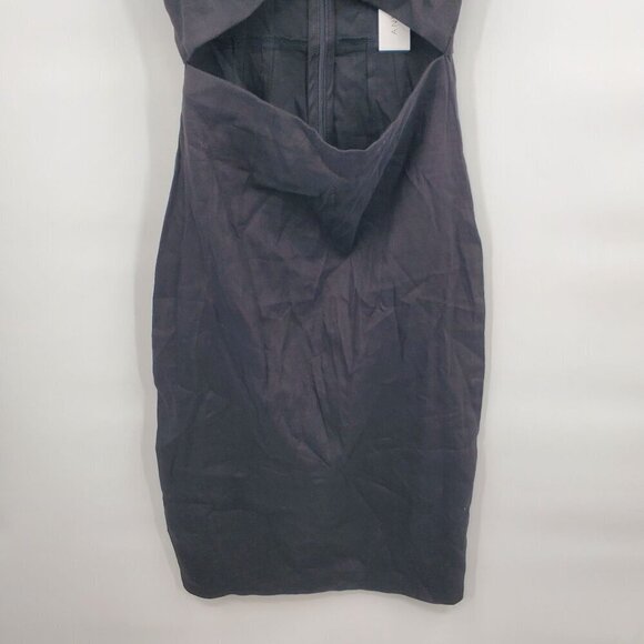 Anemos The Tortoise Cutout Midi Dress in Stretch Linen Women Size Medium NWT - Picture 4 of 13